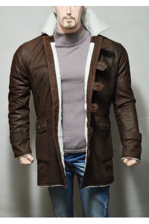 Bane Distressed Brown Coat - Premium Quality Leather